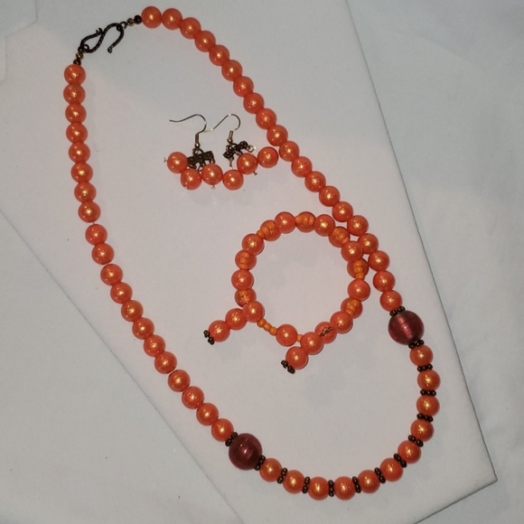 Orange Big Beads - Picture 1 of 3